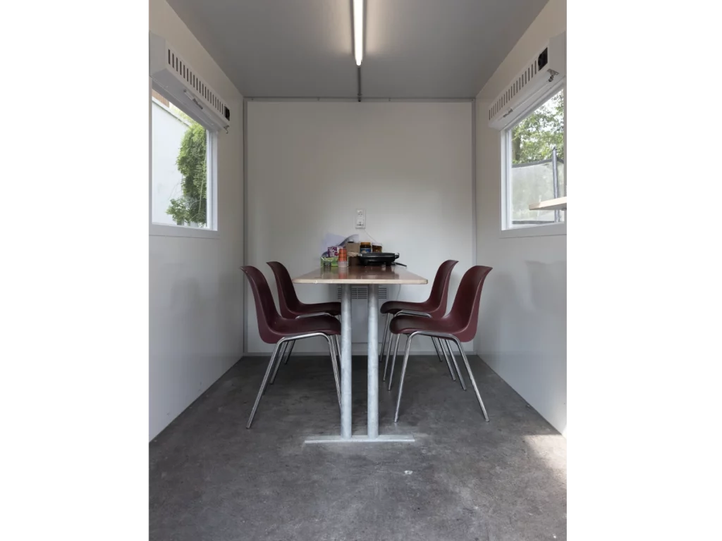 Interieur van schaftwagen